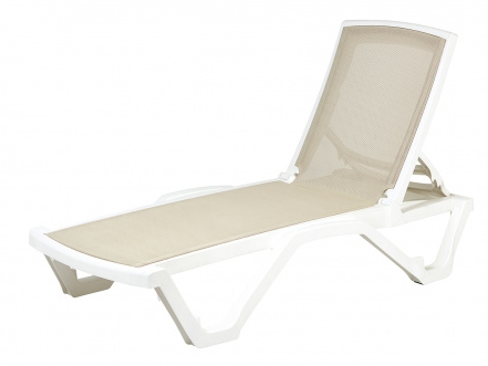 Tumbona MARE blanco/beige